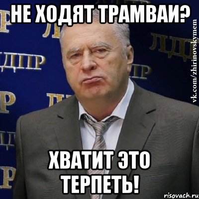 не ходят трамваи? хватит это терпеть!, Мем Хватит это терпеть (Жириновский)