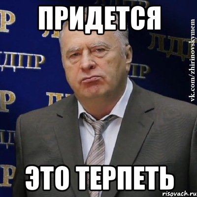 придется это терпеть, Мем Хватит это терпеть (Жириновский)