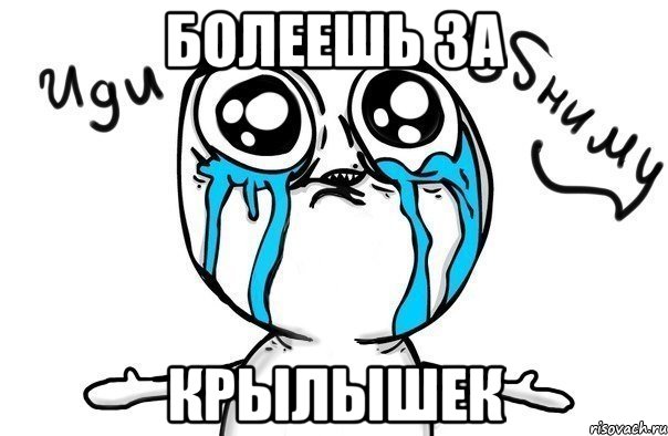 болеешь за крылышек, Мем Иди обниму