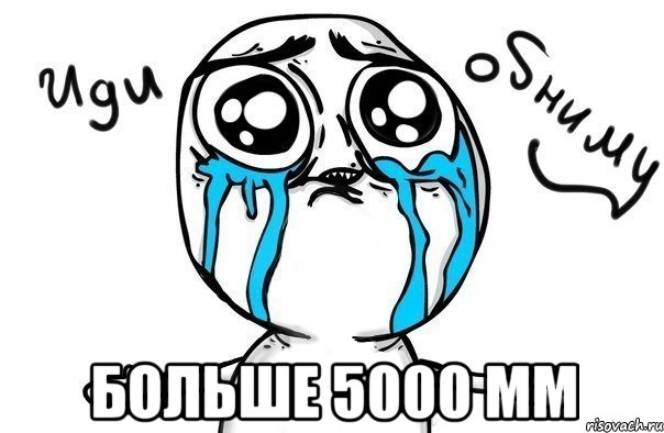  больше 5000 мм, Мем Иди обниму