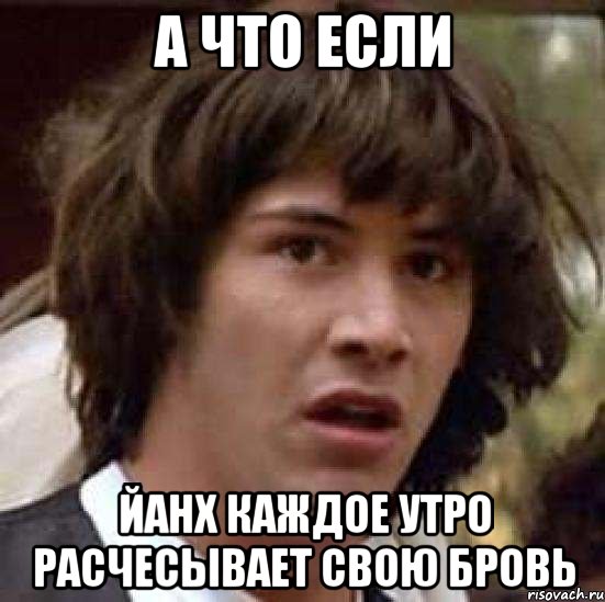 а что если йанх каждое утро расчесывает свою бровь, Мем А что если (Киану Ривз)