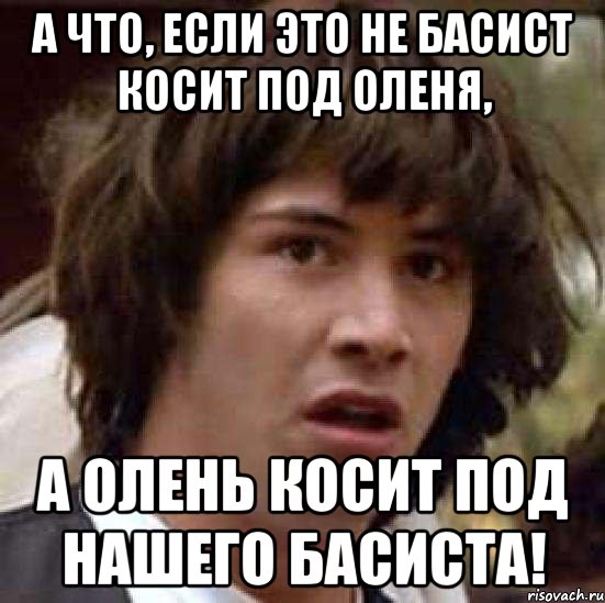 а что, если это не басист косит под оленя, а олень косит под нашего басиста!, Мем А что если (Киану Ривз)