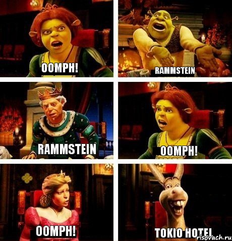 Oomph! Rammstein Rammstein Oomph! Oomph! Tokio Hotel, Комикс  Шрек Фиона Гарольд Осел