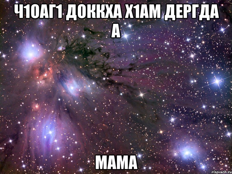 ч1оаг1 доккха х1ам дергда а мама, Мем Космос