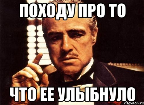 походу про то что ее улыбнуло, Мем крестный отец