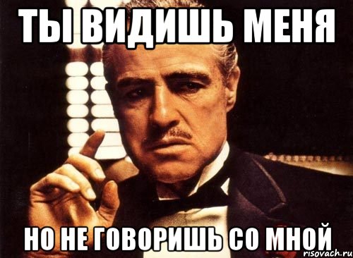 ты видишь меня но не говоришь со мной, Мем крестный отец