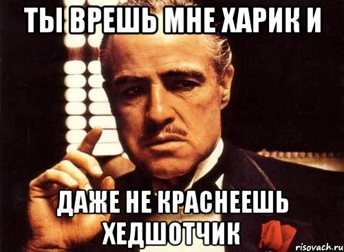 ты врешь мне харик и даже не краснеешь хедшотчик, Мем крестный отец