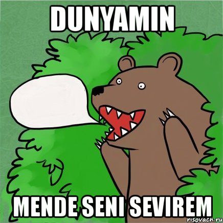 dunyamin mende seni sevirem