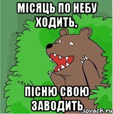 місяць по небу ходить, пісню свою заводить