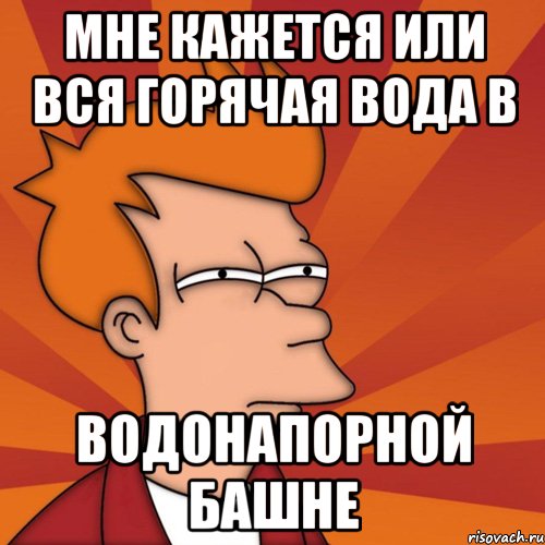 мне кажется или вся горячая вода в водонапорной башне, Мем Мне кажется или (Фрай Футурама)