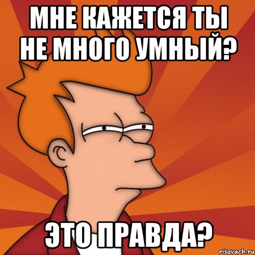 мне кажется ты не много умный? это правда?, Мем Мне кажется или (Фрай Футурама)