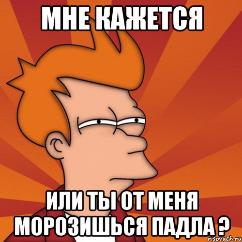 мне кажется или ты от меня морозишься падла ?, Мем Мне кажется или (Фрай Футурама)