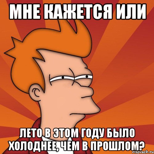 мне кажется или лето в этом году было холоднее, чем в прошлом?, Мем Мне кажется или (Фрай Футурама)