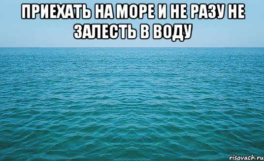 приехать на море и не разу не залесть в воду , Мем Море