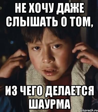 не хочу даже слышать о том, из чего делается шаурма