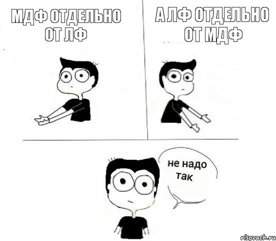 МДФ отдельно от ЛФ а ЛФ отдельно от МДФ, Комикс Не надо так парень (2 зоны)