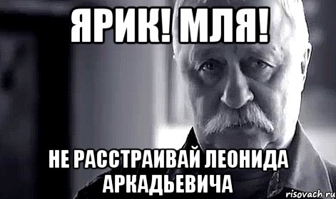 ярик! мля! не расстраивай леонида аркадьевича, Мем Не огорчай Леонида Аркадьевича