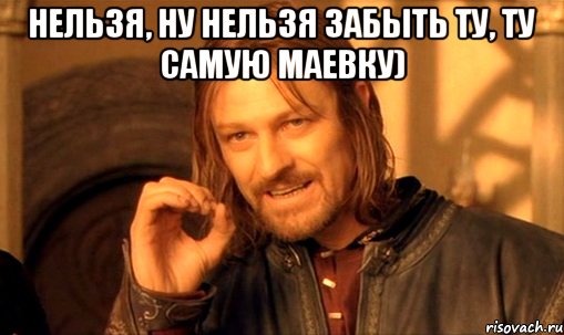 нельзя, ну нельзя забыть ту, ту самую маевку) , Мем Нельзя просто так взять и (Боромир мем)
