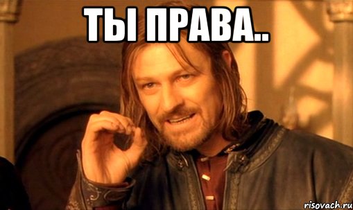 ты права.. , Мем Нельзя просто так взять и (Боромир мем)