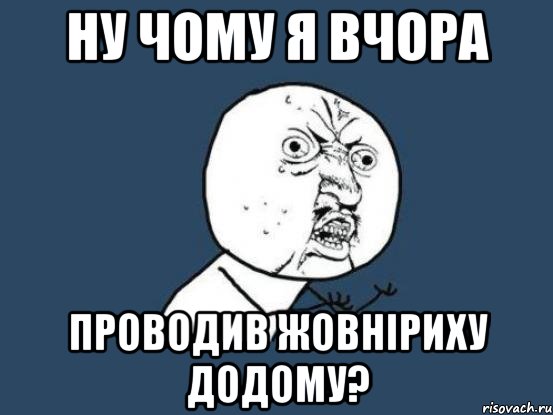 ну чому я вчора проводив жовніриху додому?, Мем Ну почему