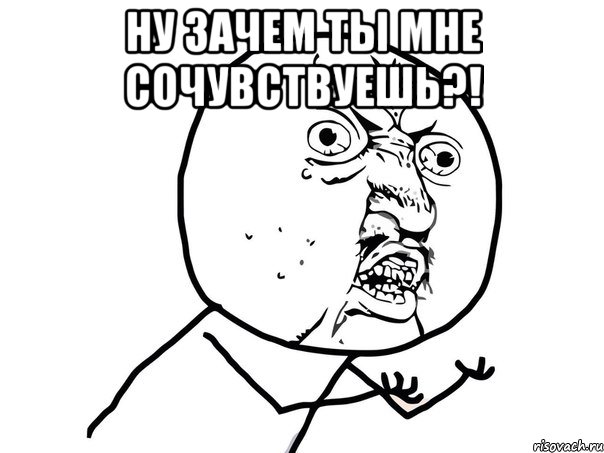 ну зачем ты мне сочувствуешь?! , Мем Ну почему (белый фон)