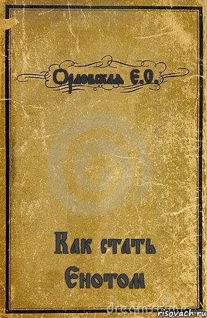 Орловская Е.С. Как стать Енотом, Комикс обложка книги