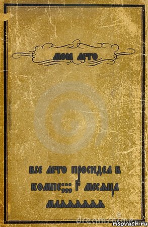 моё лето все лето просидел в компе??? 3 месяца мляяяяяя, Комикс обложка книги