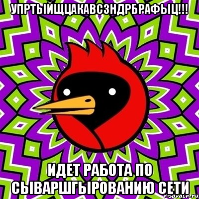 упртыйщцакавсзндрбрафыц!!! идет работа по сываршгырованию сети, Мем Омская птица