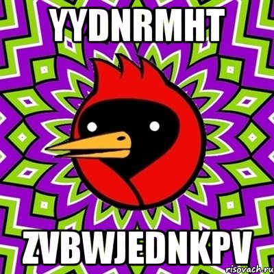 yydnrmht zvbwjednkpv, Мем Омская птица