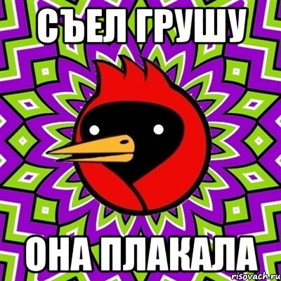 съел грушу она плакала, Мем Омская птица