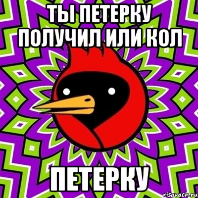 ты петерку получил или кол петерку, Мем Омская птица