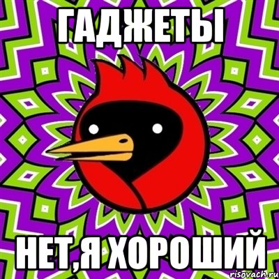 гаджеты нет,я хороший, Мем Омская птица