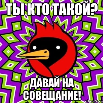 ты кто такой? давай на совещание!, Мем Омская птица