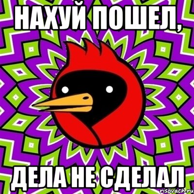 нахуй пошел, дела не сделал, Мем Омская птица