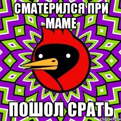 сматерился при маме пошол срать, Мем Омская птица