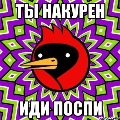ты накурен иди поспи, Мем Омская птица