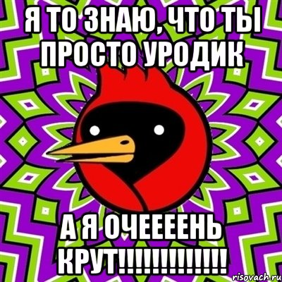 я то знаю, что ты просто уродик а я очеееень крут!!!, Мем Омская птица