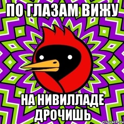 по глазам вижу на нивилладе дрочишь, Мем Омская птица