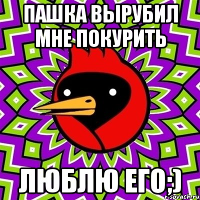 пашка вырубил мне покурить люблю его;), Мем Омская птица