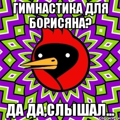 гимнастика для борисяна? да да,слышал..., Мем Омская птица