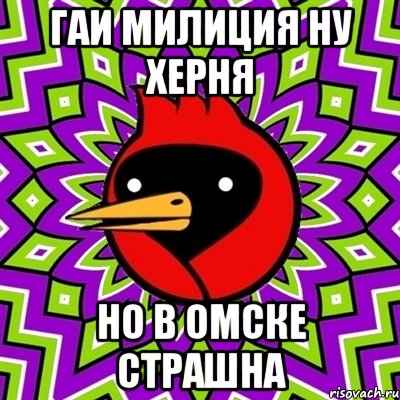 гаи милиция ну херня но в омске страшна, Мем Омская птица