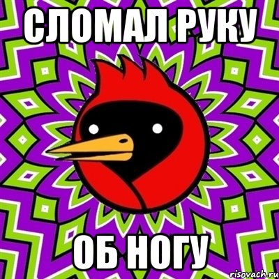 сломал руку об ногу, Мем Омская птица