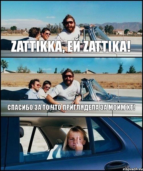 Zattikka, ей Zattika! Спасибо за то что приглядела за моим ХТ!