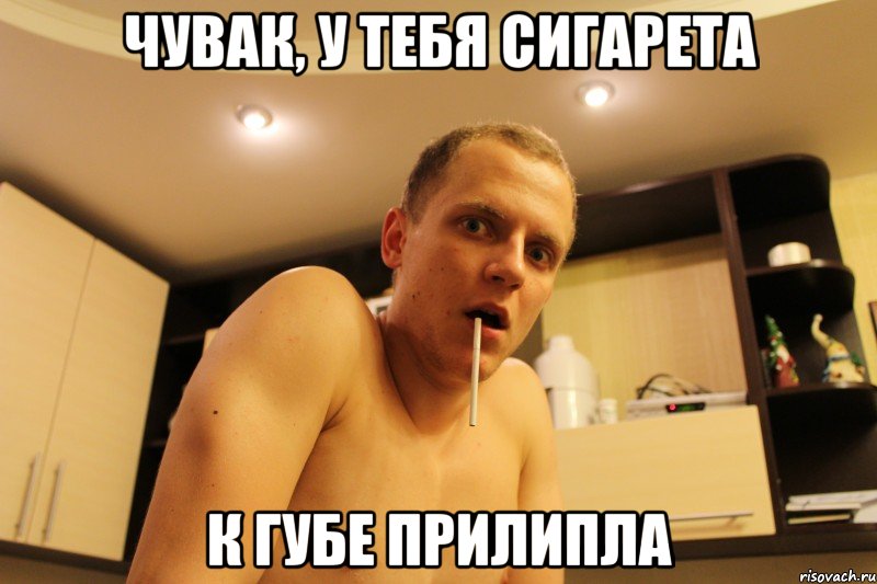 чувак, у тебя сигарета к губе прилипла, Мем Павло блять 