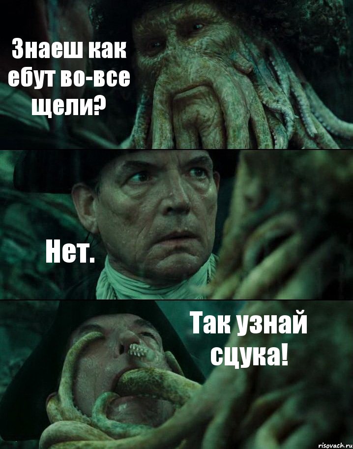 Знаеш как ебут во-все щели? Нет. Так узнай сцука!, Комикс Пираты Карибского моря