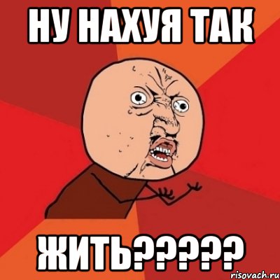 ну нахуя так жить???, Мем Почему