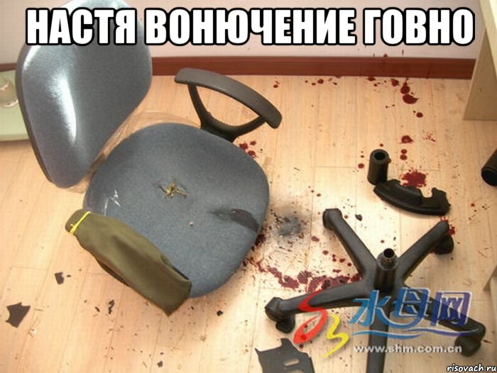 настя вонючение говно , Мем подделка под стул