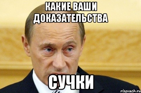 какие ваши доказательства сучки, Мем путин