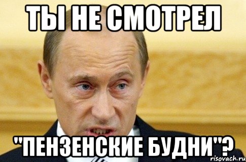 ты не смотрел "пензенские будни"?, Мем путин