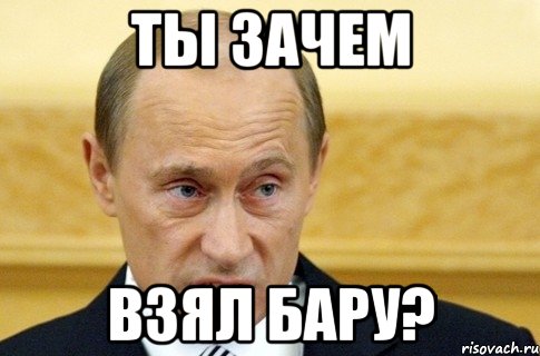 ты зачем взял бару?, Мем путин